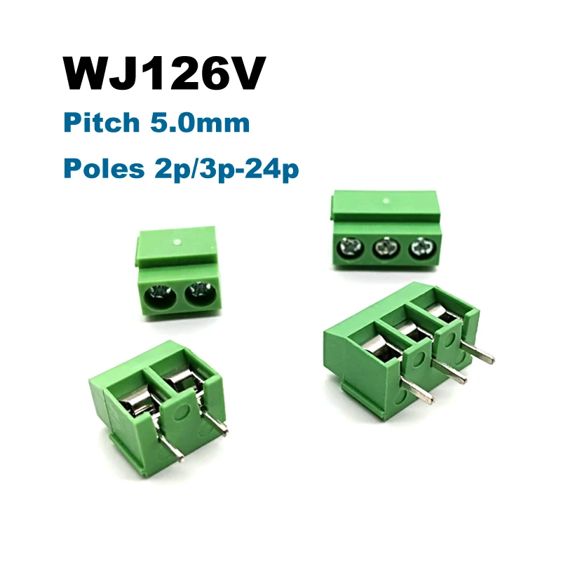 Pitch 5.0mm Screw PCB Terminal Block Connector Straight Pin 2P 3P WJ126V 5mm blocks connectors morsettiera 300V 10A 14AWG
Pitch 5.0mm Screw PCB Terminal Block Connector Straight Pin 2P 3P WJ126V 5mm blocks connectors morsettiera 300V 10A 14AWG