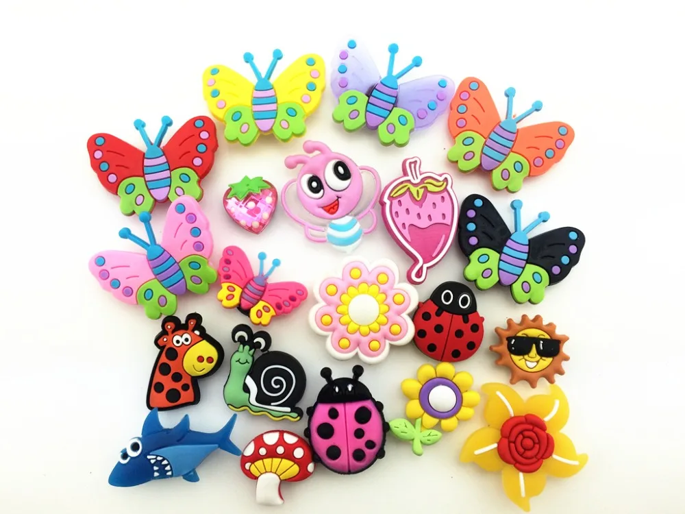 20 Pcs PVC Butterfly Dragonfly Flowers Shoe accessories Shoe Charms Shoe Decorations for Croc Bracelet Wristband Kid Gift
20 Pcs PVC Butterfly Dragonfly Flowers Shoe accessories Shoe Charms Shoe Decorations for Croc Bracelet Wristband Kid Gift