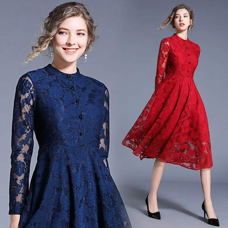 New 2019 Spring Fashion England Style Luxury Elegant Slim Ladies Party Dress Women Casual Lace Dresses Vestidos
New 2019 Spring Fashion England Style Luxury Elegant Slim Ladies Party Dress Women Casual Lace Dresses Vestidos