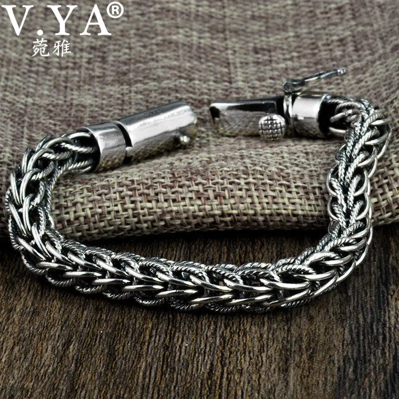 7.5mm Width Solid 925 Sterling Silver Twist Bracelet for Men Mens Thai Silver Heavy Bracelets Bangles 20cm 21cm
7.5mm Width Solid 925 Sterling Silver Twist Bracelet for Men Mens Thai Silver Heavy Bracelets Bangles 20cm 21cm