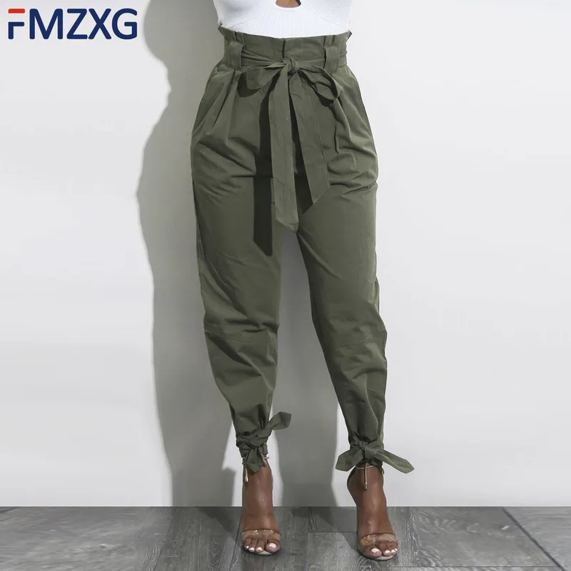 5 Colors Women Solid High Waist Bandage Harem Pants Female Long Casual Trousers Pencil Pants Bow Tie Elastic Pants Belt Pockets
5 Colors Women Solid High Waist Bandage Harem Pants Female Long Casual Trousers Pencil Pants Bow Tie Elastic Pants Belt Pockets