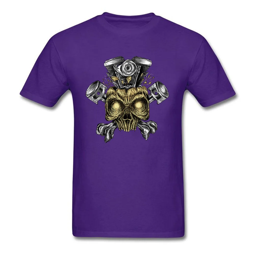 BIKERs MIND Printing Lovers Day All Cotton O-Neck Men T Shirt Fashionable Clothing Shirt Latest Short Sleeve Top T-shirts BIKERs MIND purple