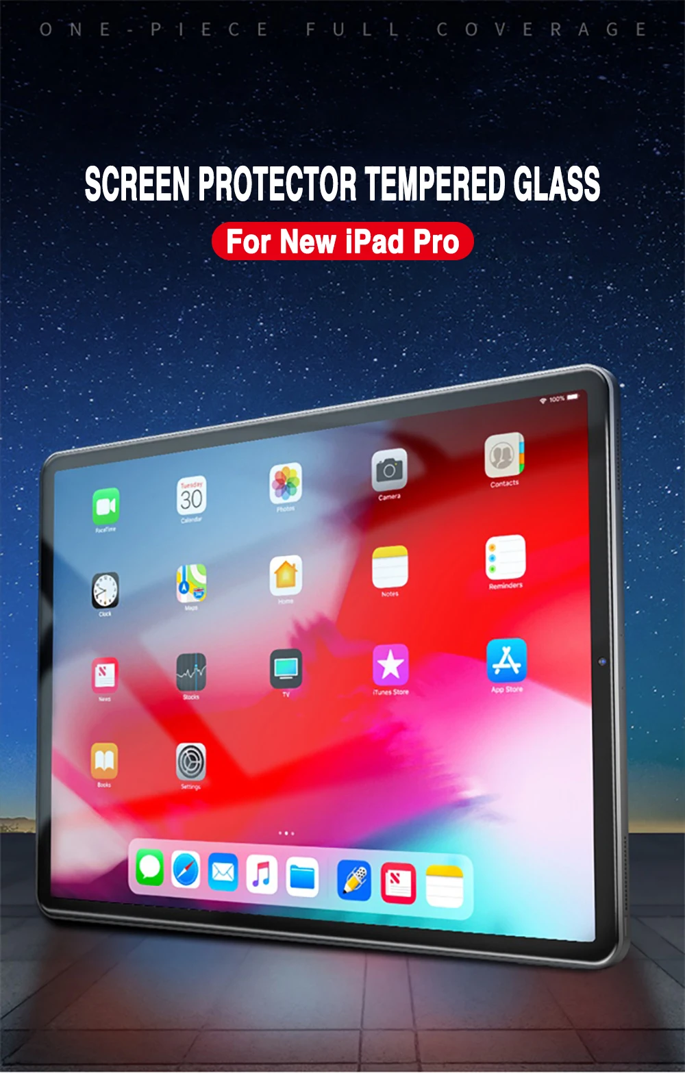 LECAYEE HD Tempered Glass Screen Protector For iPad Pro 11 inch Apple iPad 11 9H Screen Protective Glass A1980 A2013 A1934 (7)