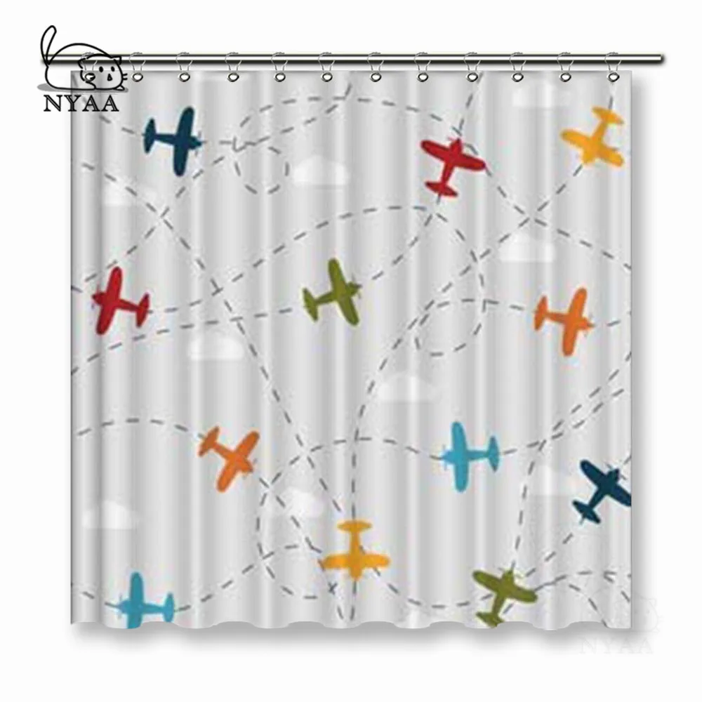 NYAA Color Planes Shower Curtains Baby Boy Waterproof Polyester Fabric Bathroom Curtains For Home Decor
NYAA Color Planes Shower Curtains Baby Boy Waterproof Polyester Fabric Bathroom Curtains For Home Decor