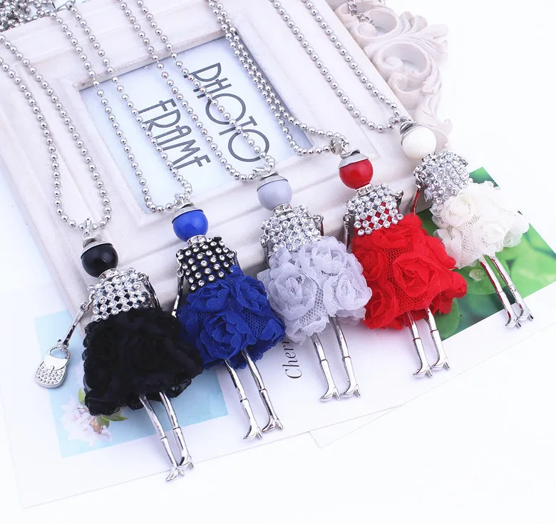 New Wholesale Long Necklace Sweater Chain Jewelry Skirt Girl Doll Pendant Charm Small Girls Fluffy Rhinestone Necklace Women
New Wholesale Long Necklace Sweater Chain Jewelry Skirt Girl Doll Pendant Charm Small Girls Fluffy Rhinestone Necklace Women