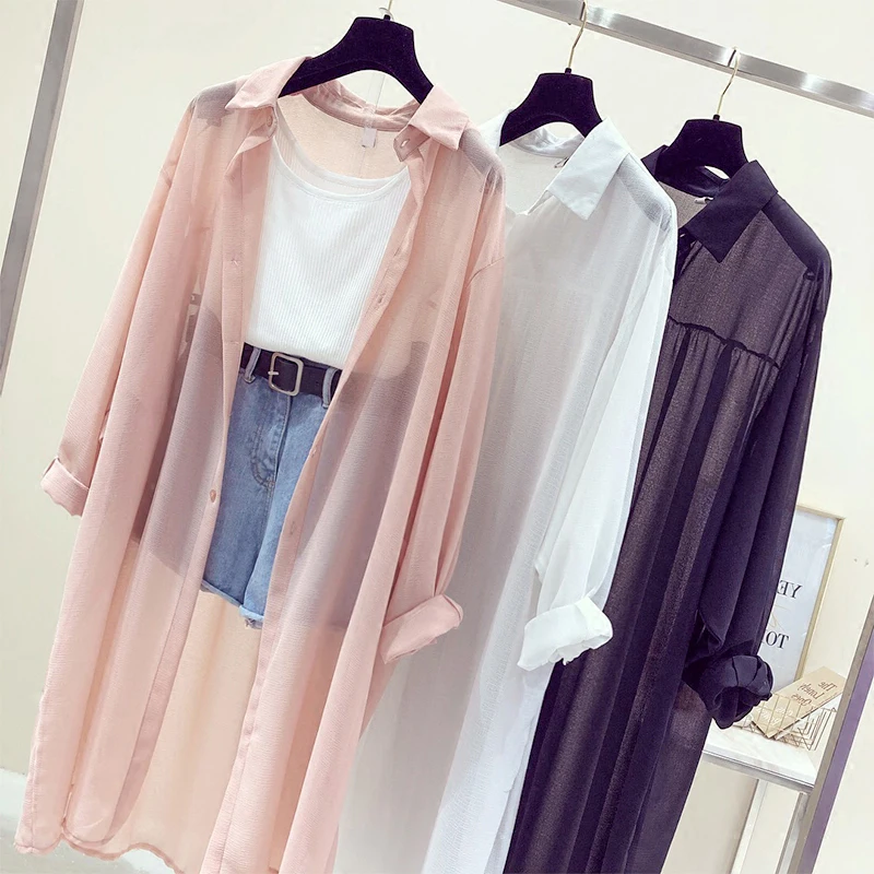 2019 Summer Chiffon Blouse Women Turn-down Collar Loose Tops Blouses Plus Size Chiffon Kimono Cardigan boho Black White Shirts
2019 Summer Chiffon Blouse Women Turn-down Collar Loose Tops Blouses Plus Size Chiffon Kimono Cardigan boho Black White Shirts