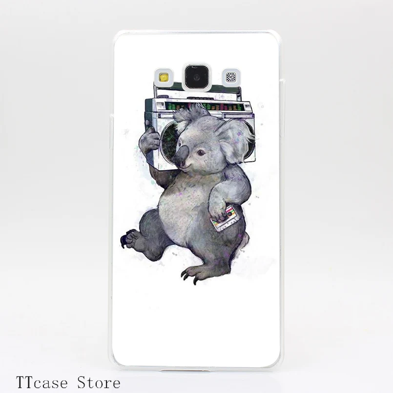 1975CA Koala Transparent Hard Cover font b Case b font for Galaxy A3 A5 A7 A8