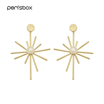 Peri'sbox Simple Gold Color Sunflower Pearl Stud Earrings for Women Big Front Back Earrings Studs Statement Chandelier Earrings
Peri'sbox Simple Gold Color Sunflower Pearl Stud Earrings for Women Big Front Back Earrings Studs Statement Chandelier Earrings
