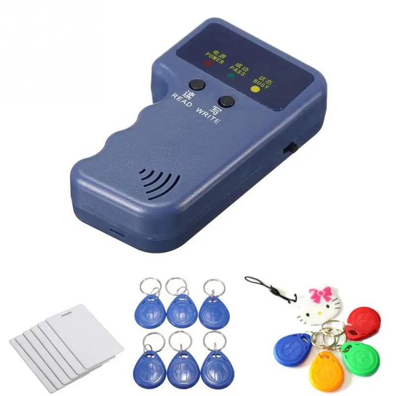 Handheld RFID Writer Duplicator 125KHz EM4100 Copier Programmer RFID Reader with Writable ID Keyfobs Tags Card
Handheld RFID Writer Duplicator 125KHz EM4100 Copier Programmer RFID Reader with Writable ID Keyfobs Tags Card