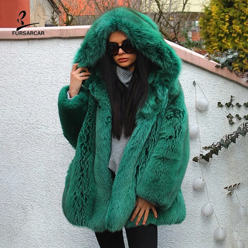 FURSARCAR Women Green Real Blue Fox Fur Jacket With Large Hood Winter Genuine Natural Fur Coats For Female Plus Suze Clothing
FURSARCAR Women Green Real Blue Fox Fur Jacket With Large Hood Winter Genuine Natural Fur Coats For Female Plus Suze Clothing