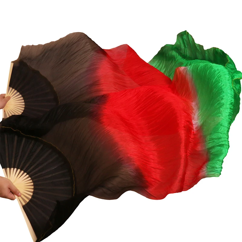 1 Pair 100% Real Silk Belly Dancing Long Fans Handmade Dyed High Quality Silk Belly Dance Fans Gradient Colors Black+Red+Green
1 Pair 100% Real Silk Belly Dancing Long Fans Handmade Dyed High Quality Silk Belly Dance Fans Gradient Colors Black+Red+Green