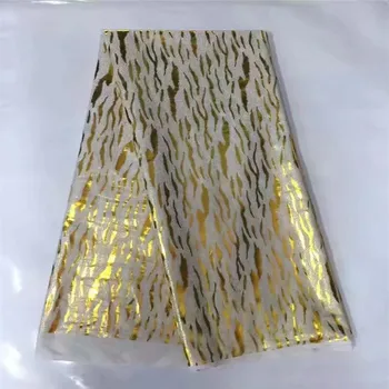 LX! 2019 Swiss cotton lace fabric 5 yards printed gold leopard stripes ladies wedding dress! F30709
LX! 2019 Swiss cotton lace fabric 5 yards printed gold leopard stripes ladies wedding dress! F30709
