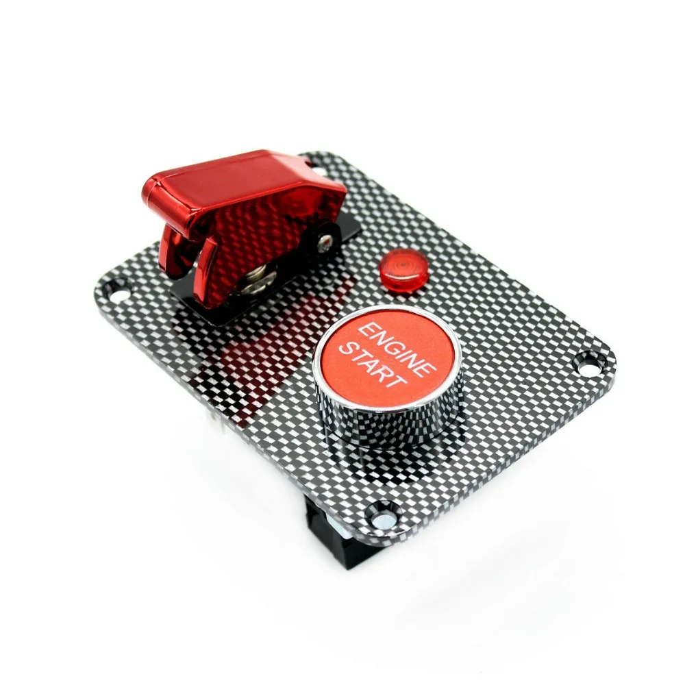 2in1 Comb Racing Car Toggle Ignition Switch Panel 12V Engine Start Starter Push Button With Red LED Carbon Fiber Car Switch
2in1 Comb Racing Car Toggle Ignition Switch Panel 12V Engine Start Starter Push Button With Red LED Carbon Fiber Car Switch