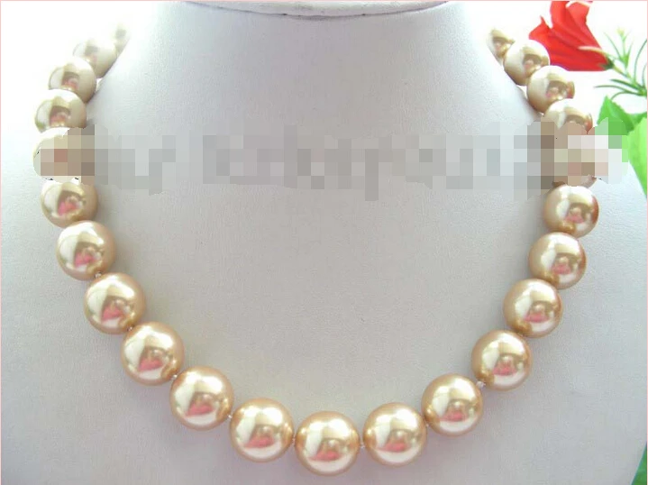 Natural 14mm Champagne Round Shell Pearl Necklace!@^Noble style Natural Fine jewe FREE SHIPPING
Natural 14mm Champagne Round Shell Pearl Necklace!@^Noble style Natural Fine jewe FREE SHIPPING