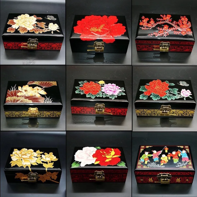 Jewelry Box Antique Storage Boxes Bins Chinese Lacquerware Lacquer Arts with Lock 21x14x8cm Flower Wooden Rectangle Wedding Gift
Jewelry Box Antique Storage Boxes Bins Chinese Lacquerware Lacquer Arts with Lock 21x14x8cm Flower Wooden Rectangle Wedding Gift