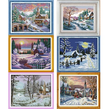 11CT Printed Fabric 14CT Canvas,Beautiful Snow Scene Series ,Large living Room Decoration Grid,Cross-stitch Kits Needlework
11CT Printed Fabric 14CT Canvas,Beautiful Snow Scene Series ,Large living Room Decoration Grid,Cross-stitch Kits Needlework
