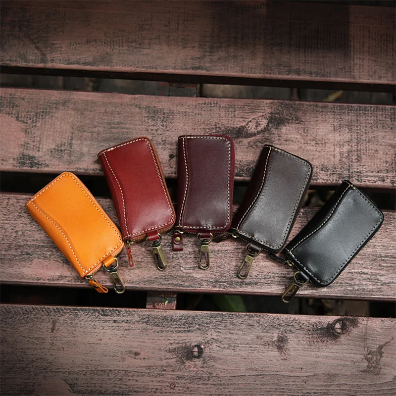 Leather keychain new style vintage Genuine Leather purse keychain original handwork key case keychain bag keys holder
Leather keychain new style vintage Genuine Leather purse keychain original handwork key case keychain bag keys holder