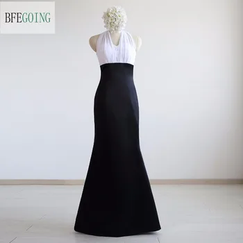 White Chiffon Black Satin Mermaid/Trumpet Formal Evening Dress Floor-Length Off the Shoulder Real /Original photos
White Chiffon Black Satin Mermaid/Trumpet Formal Evening Dress Floor-Length Off the Shoulder Real /Original photos