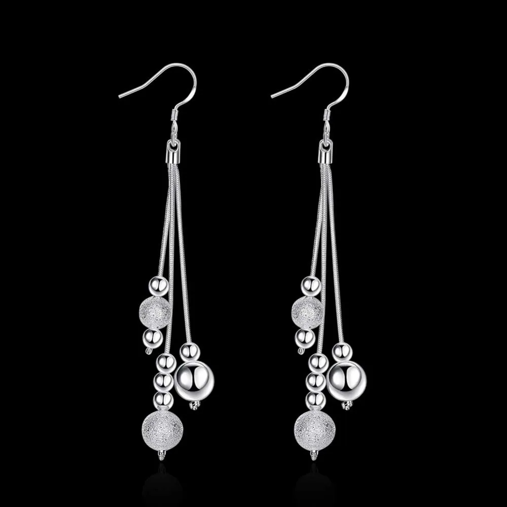 Hot silver three-wire bead Dangle Earrings fashion party jewelry for woman beautiful wedding gift Top quality brand design
Hot silver three-wire bead Dangle Earrings fashion party jewelry for woman beautiful wedding gift Top quality brand design