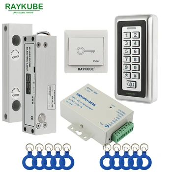 RAYKUBE Frameless Glass Door Access Control Kit Electric Bolt Lock + Metal RFID Reader Acccess Control Keypad
RAYKUBE Frameless Glass Door Access Control Kit Electric Bolt Lock + Metal RFID Reader Acccess Control Keypad