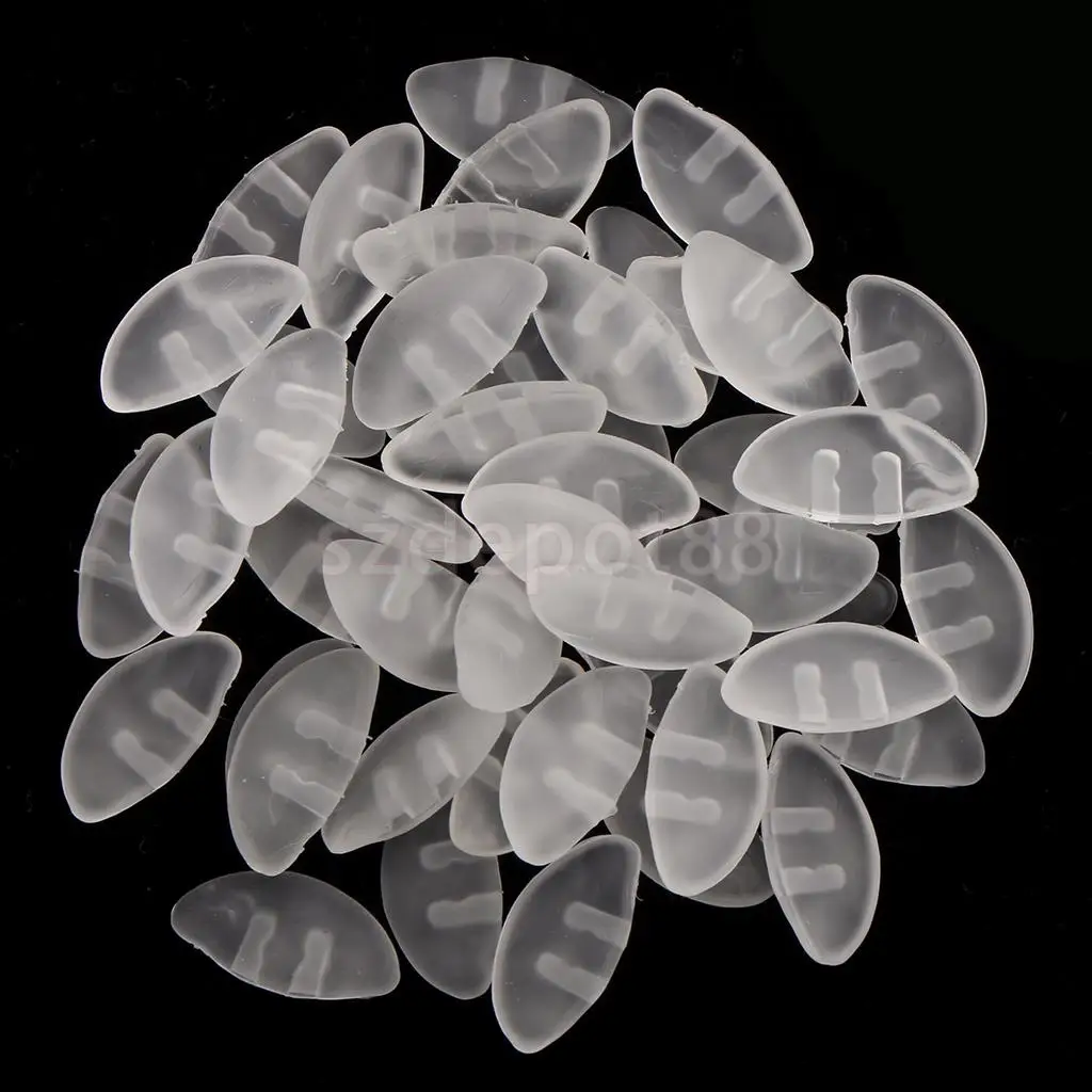 25 Pairs Push In 100% Silicon Nose Pads Eye Glasses Sunglasses Spectacles Eyeglass Plastic Frames Nosepads Repair Replacement