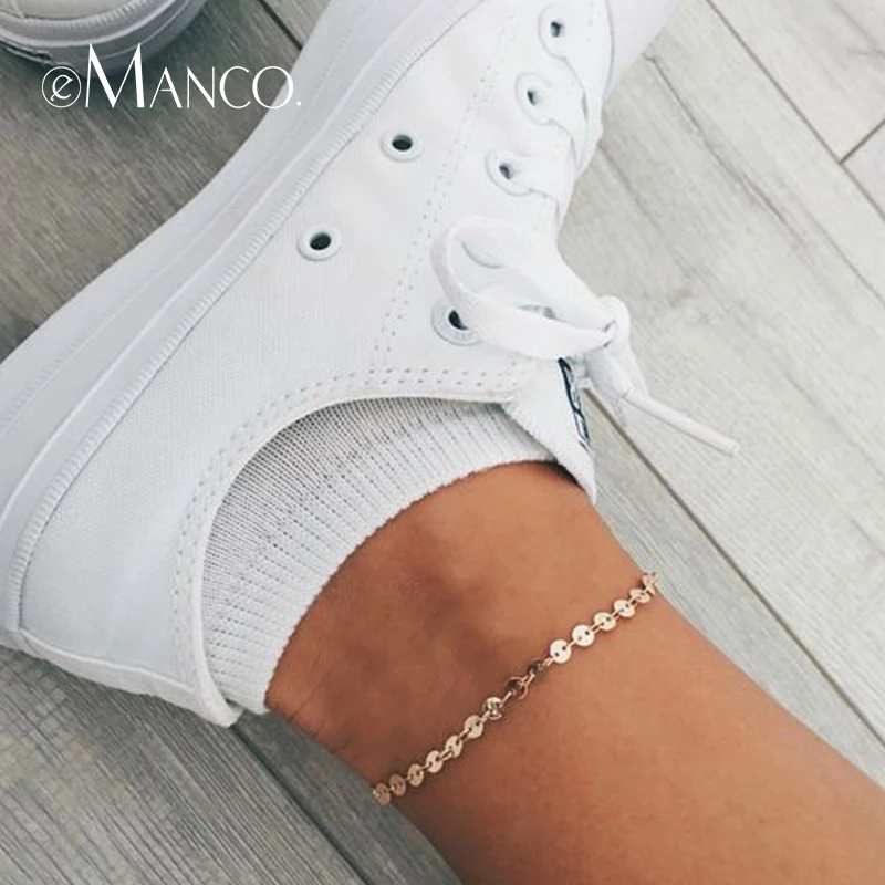 e-Manco Classic Women Anklet Bracelet Foot Jewelry Gold Color Chain Simple Brand Design Jewelry Fashion Bracelet For Girl Gift
e-Manco Classic Women Anklet Bracelet Foot Jewelry Gold Color Chain Simple Brand Design Jewelry Fashion Bracelet For Girl Gift