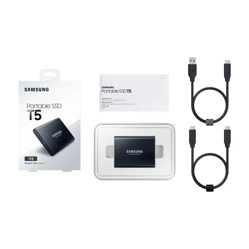 SAMSUNG Внешний SSD T5 USB3.1 USB3.0 250 ГБ 500 1 ТБ жесткий диск Внешние твердотельные