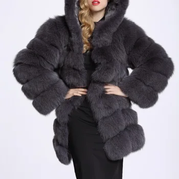 Artificial Fur Women Winter Coat Black Elegant Warm Thicken Hooded Outerwear Fake Fur Jackets Casaco Feminino Plus Size 4xl
Artificial Fur Women Winter Coat Black Elegant Warm Thicken Hooded Outerwear Fake Fur Jackets Casaco Feminino Plus Size 4xl