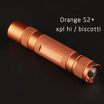 orange S2+ flashlight, with XPL HI led inside and ar-coated glass,biscotti firmware
orange S2+ flashlight, with XPL HI led inside and ar-coated glass,biscotti firmware