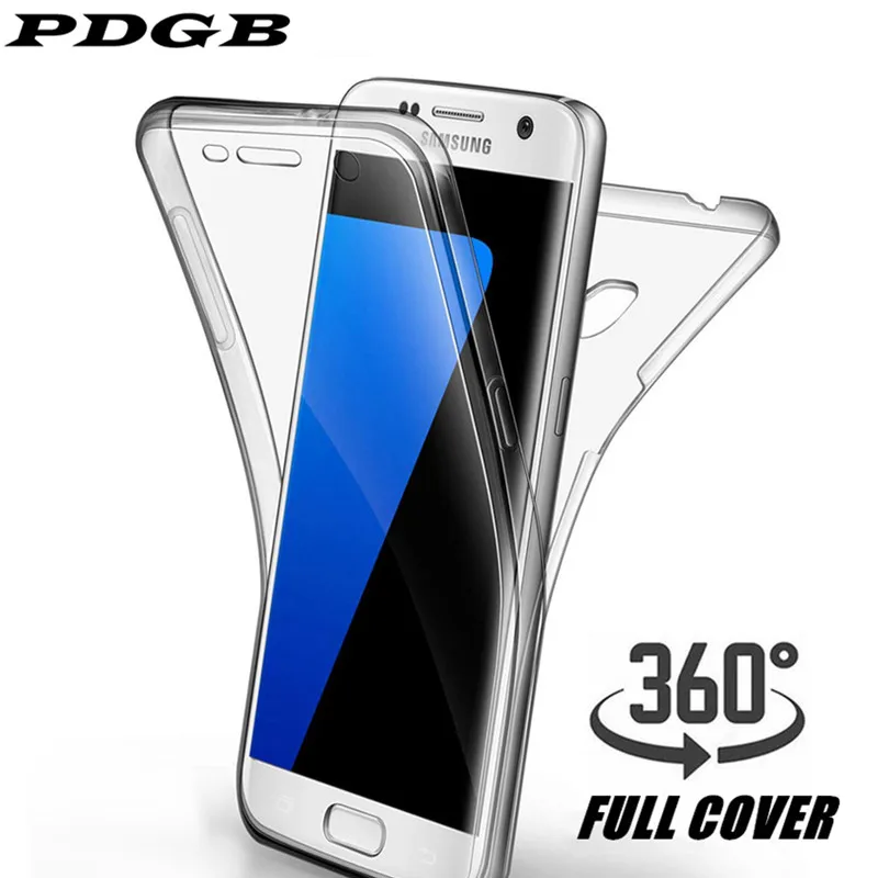 PDGB 360 градусов ТПУ чехол для Samsung Galaxy S10 Lite A6 A7 A8 Plus 2018 A750 S8 S9 J3 J4 J5 J6 J7 Note 8 9 мягкий с