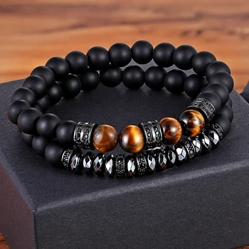TYO 2Pcs/Set Couple Gifts Women Pulseira Masculina Men Handmade 8MM Matte Bead Bracelet Black Cubic Zirconia Fashion Jewelry
TYO 2Pcs/Set Couple Gifts Women Pulseira Masculina Men Handmade 8MM Matte Bead Bracelet Black Cubic Zirconia Fashion Jewelry