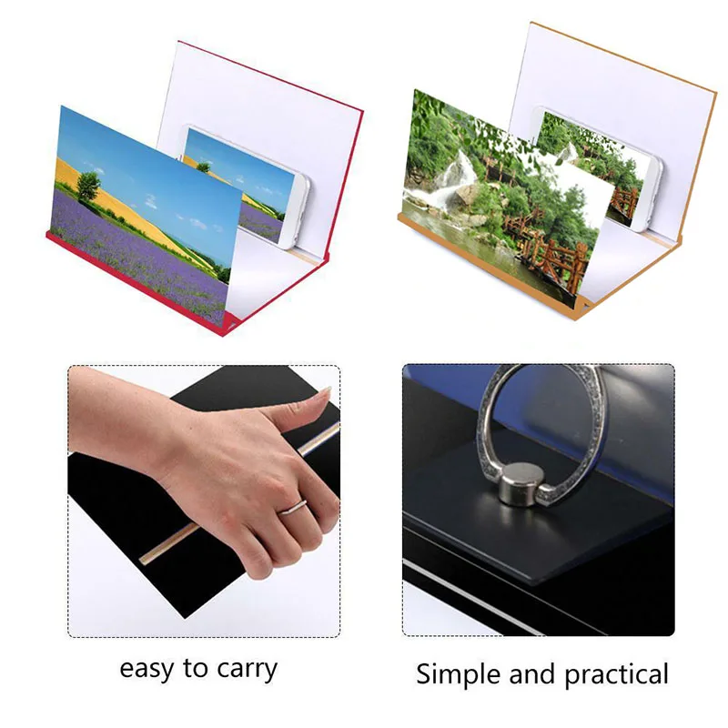 8 inch Folding 3D Mobile Phone Screen Magnifier gold red black hd stereoscopic magnifier Stand for Video Projector
8 inch Folding 3D Mobile Phone Screen Magnifier gold red black hd stereoscopic magnifier Stand for Video Projector