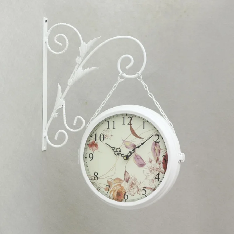 Wrought Iron Wall Clock Double-sided Home Decor Modern Design Watch Reloj de Pared Relogio de Parede Reloj Digital Wall Clock
Wrought Iron Wall Clock Double-sided Home Decor Modern Design Watch Reloj de Pared Relogio de Parede Reloj Digital Wall Clock