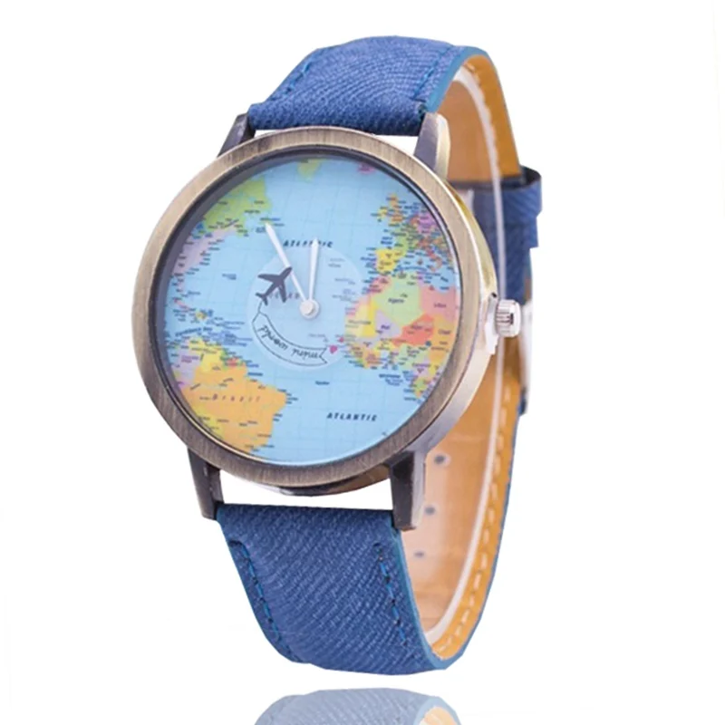 New Fashion Casual Watch Personality World Map Airplane Pattern Fabric Women Watches Leather Relogio Clock Quartz Wristwatch
New Fashion Casual Watch Personality World Map Airplane Pattern Fabric Women Watches Leather Relogio Clock Quartz Wristwatch