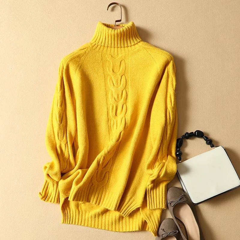 turtleneck women sweaters and pullovers 2019 autumn winter new thicken solid warm lady elegant loose outwear coat tops
turtleneck women sweaters and pullovers 2019 autumn winter new thicken solid warm lady elegant loose outwear coat tops