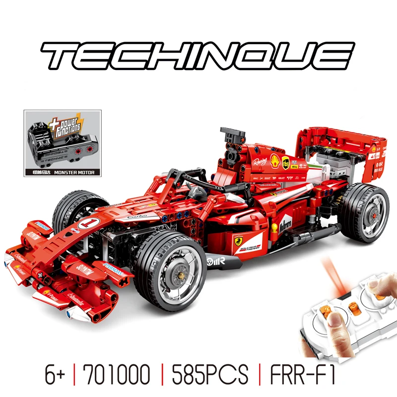 701000 technic F1 racing car Compatible MOC legoinglys Remote Control RC Electric speed model building blocks toy gifts 585Pcs
701000 technic F1 racing car Compatible MOC legoinglys Remote Control RC Electric speed model building blocks toy gifts 585Pcs