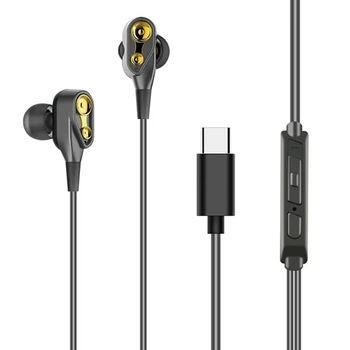 3.55mm Type C Earphones Bass Stereo Wired Control Universal Digital Earbuds With Mic For Google HTC U11 Huawei USB Earphone
3.55mm Type C Earphones Bass Stereo Wired Control Universal Digital Earbuds With Mic For Google HTC U11 Huawei USB Earphone