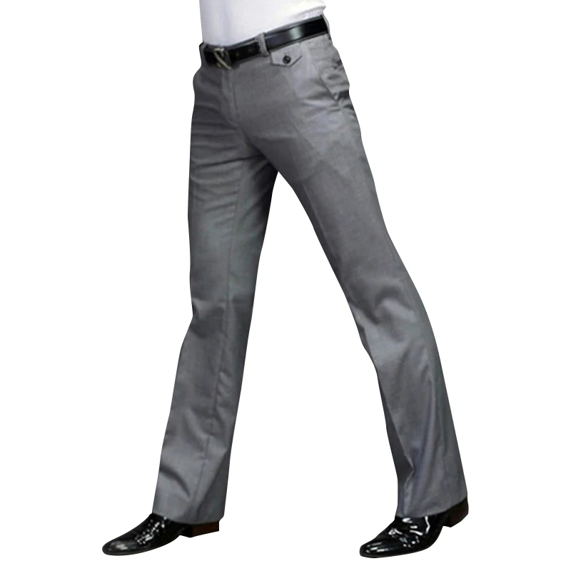 Мужские брюки клеш белые Формальные Брюки с расклешенным низом для танцев