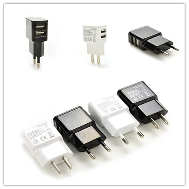 White Black 1PC Dual USB 2 Port Mobile Phone Travel Home Wall Charger Adapter 2A/1A For Samsung iPhone LG HTC Sony EU/US Plug
White Black 1PC Dual USB 2 Port Mobile Phone Travel Home Wall Charger Adapter 2A/1A For Samsung iPhone LG HTC Sony EU/US Plug