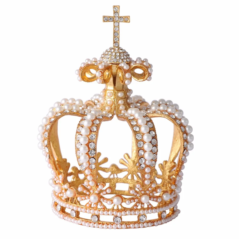 FLETCHER brand metal material Luxurious Crown Home Decoration with Pearls and cross
FLETCHER brand metal material Luxurious Crown Home Decoration with Pearls and cross