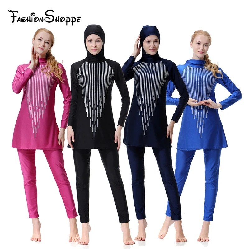 2018 Modest Full Cover Muslim Swimwear Plus Size Female Swimsuit Beach Bathing Suit for Muslim Girls Sequins printing #E40
2018 Modest Full Cover Muslim Swimwear Plus Size Female Swimsuit Beach Bathing Suit for Muslim Girls Sequins printing #E40