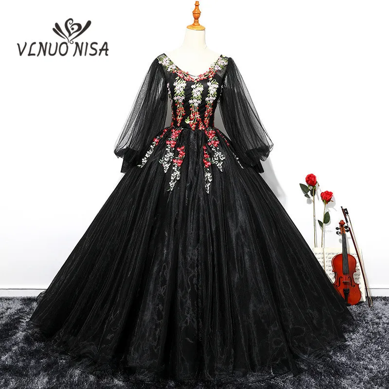 2018 New Arrival 3 Color Options high-end Dress Deep V-Neck Puff Sleeve Classic Sexy Gown With Beautiful Flower Pattern Pearls
2018 New Arrival 3 Color Options high-end Dress Deep V-Neck Puff Sleeve Classic Sexy Gown With Beautiful Flower Pattern Pearls