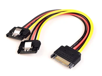 100pcs/lot High quality SATA 15-Pin Male to Y splitter 2*SATA 15-Pin Female Power Adapter Cable
100pcs/lot High quality SATA 15-Pin Male to Y splitter 2*SATA 15-Pin Female Power Adapter Cable