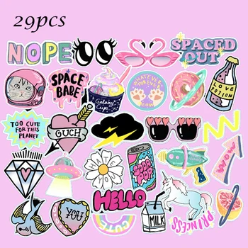 29Pcs PVC Waterproof Girls Pink Fun Sticker Toys Luggage Stickers for Moto Car & Suitcase Cool Fashion Laptop Stickers
29Pcs PVC Waterproof Girls Pink Fun Sticker Toys Luggage Stickers for Moto Car & Suitcase Cool Fashion Laptop Stickers