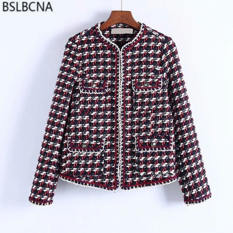 Autumn Winter Coat Female Crochet Texture Short Jacket Women Pocket Casual 2019 European Vintage Plaid Plus Size Clothes A474
Autumn Winter Coat Female Crochet Texture Short Jacket Women Pocket Casual 2019 European Vintage Plaid Plus Size Clothes A474