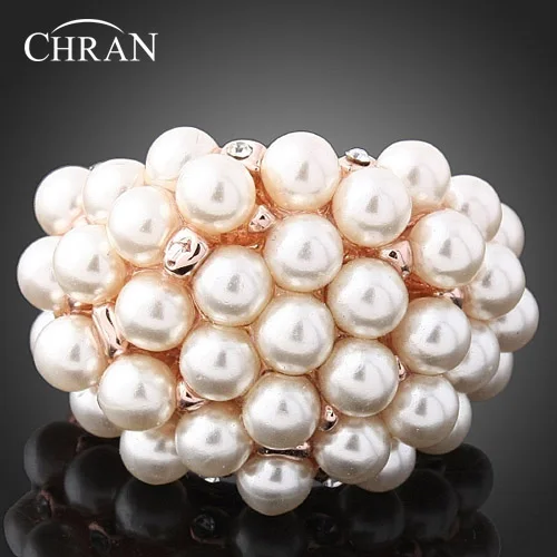 Chran Charm Gold Color Crystal Finger Rings Elegant Faux Pearl Rings for Women Valentine's Gift
Chran Charm Gold Color Crystal Finger Rings Elegant Faux Pearl Rings for Women Valentine's Gift