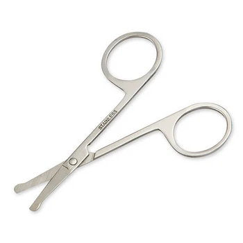 1Pc Round Safety Stainless Steel Scissors Eyebrow Scissor Small Clipper Eyebrow Nose Hair Cut Trimming Tweezers
1Pc Round Safety Stainless Steel Scissors Eyebrow Scissor Small Clipper Eyebrow Nose Hair Cut Trimming Tweezers