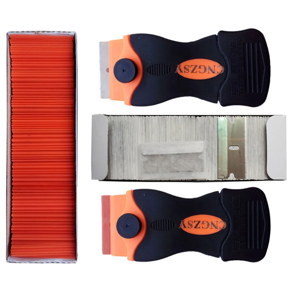 2PCS Car Sticker Film Glue Removal Razor Scraper 200PCS 1.5" Blades Window Tint Ceramic Glass Oven Household Cleaning Tool K102
2PCS Car Sticker Film Glue Removal Razor Scraper 200PCS 1.5" Blades Window Tint Ceramic Glass Oven Household Cleaning Tool K102