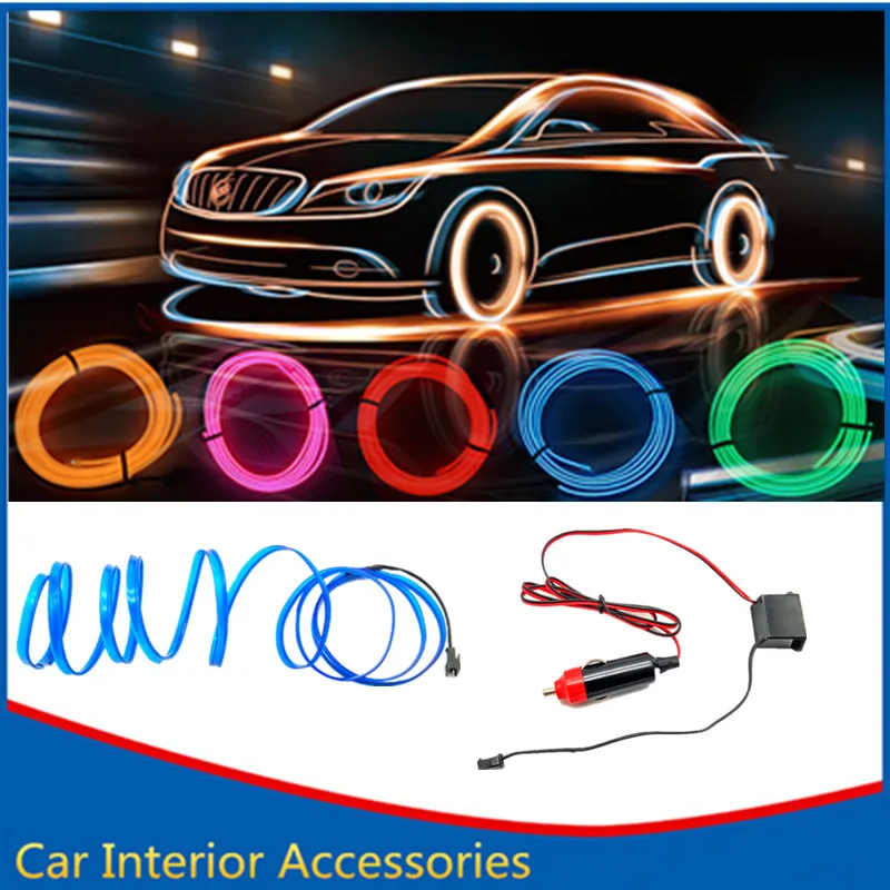 Car Styling 2m Car Interior Light Ambient Light Cold Light Line DIY Decorative Dash board For Mercedes Benz GLA CLA ML GL A B C 
Car Styling 2m Car Interior Light Ambient Light Cold Light Line DIY Decorative Dash board For Mercedes Benz GLA CLA ML GL A B C