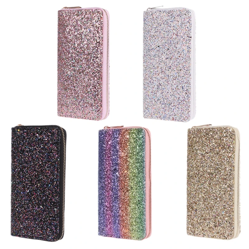 Luxury Women Long Wallet Sparkly Sequined Clutch Zipper Long Purse Clutch Phone Case Wallet Bag Card Holder
Luxury Women Long Wallet Sparkly Sequined Clutch Zipper Long Purse Clutch Phone Case Wallet Bag Card Holder